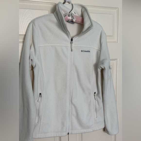 Columbia White Fast Trek II Full Zip Fleece Jacket - Size L - Picture 8 of 8